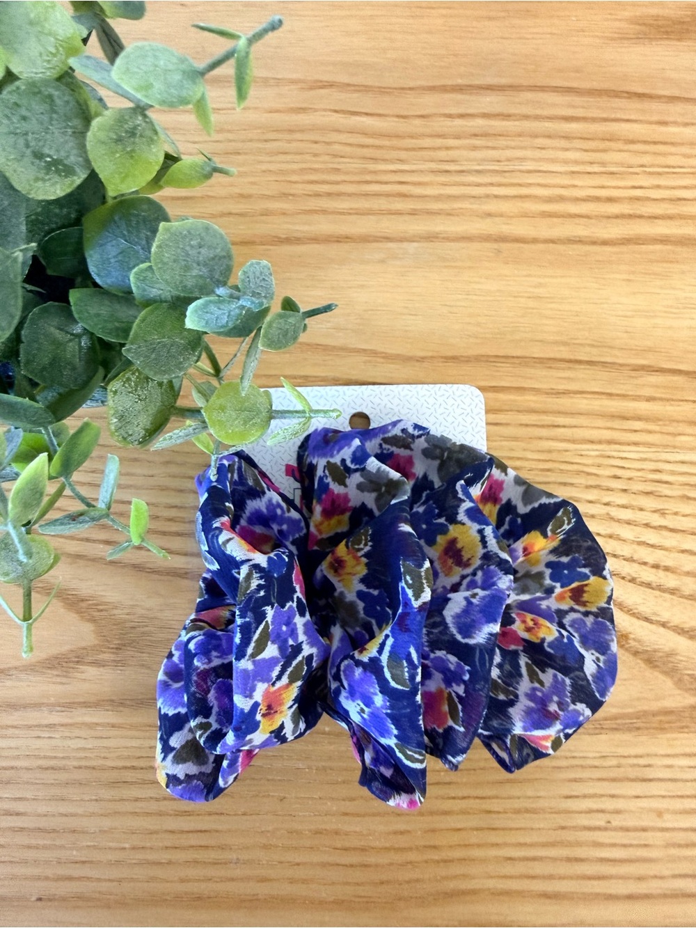 🌿10/$25 • Goody Navy Blue Floral Print Hair Barette